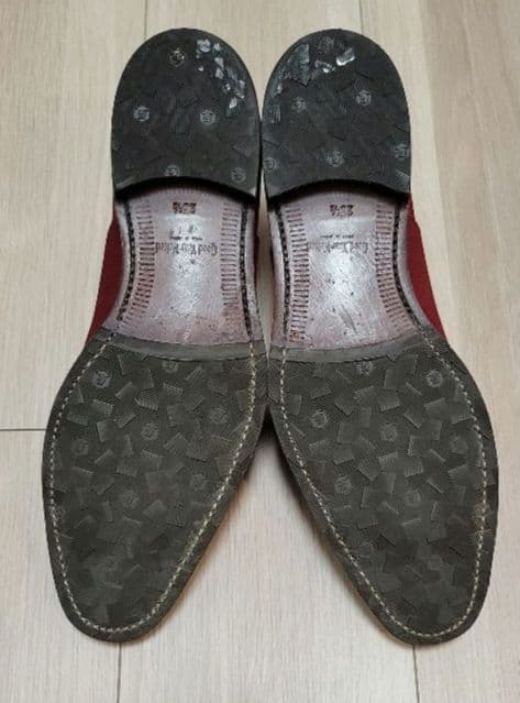 SCOTCH GRAIN スコッチグレイン スウェードストレートチップ レッド