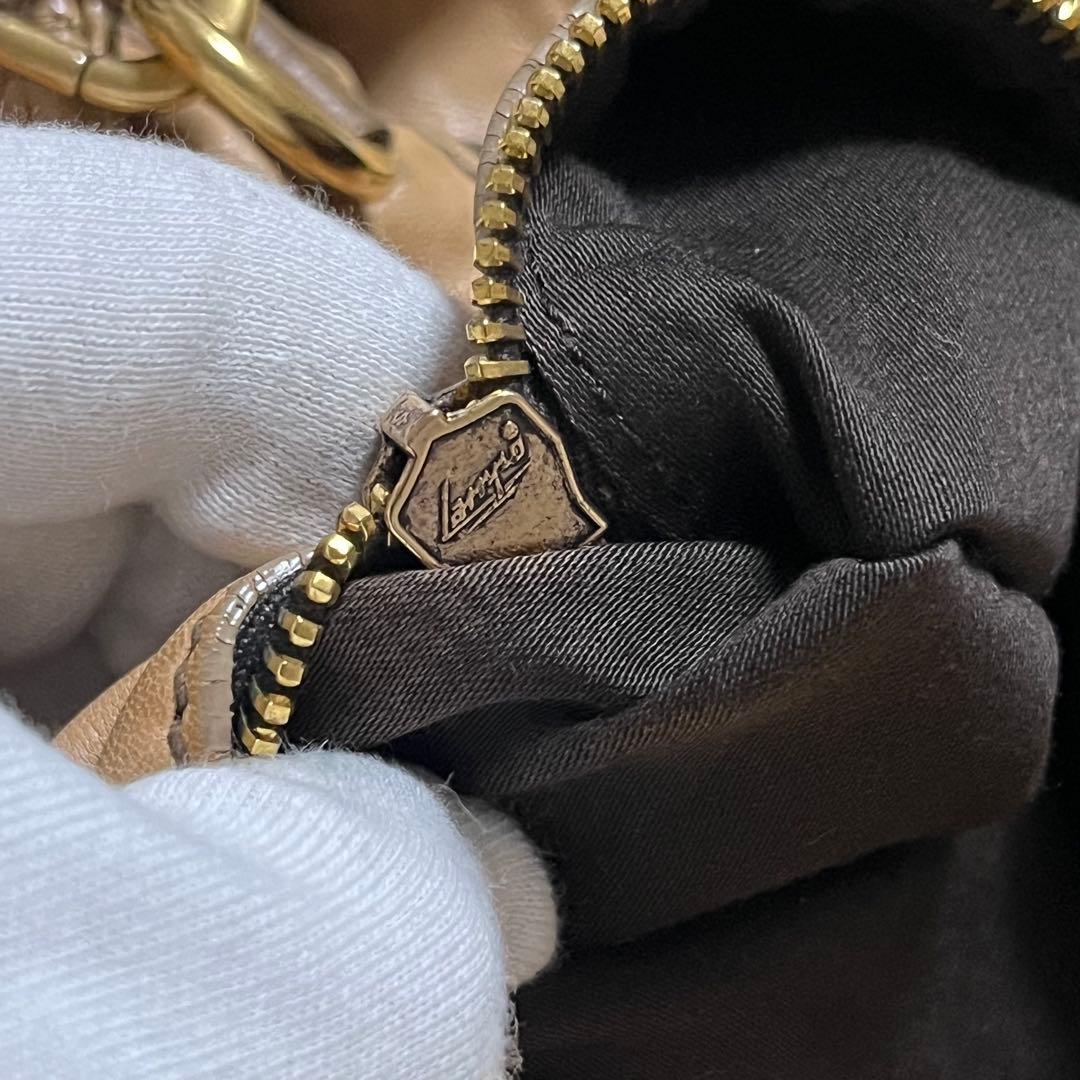 ミュウミュウ miu miu レザー ブラウン ゴールドロゴ ショルダーバッグ