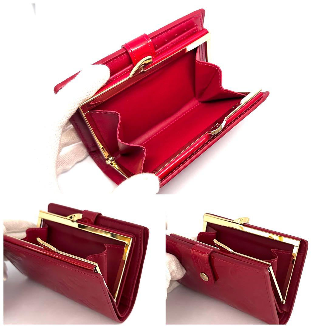 お時間限定値下‼️新品未使用品‼️人気高い‼️ VUITTON ヴェルニ　赤　ガマ口