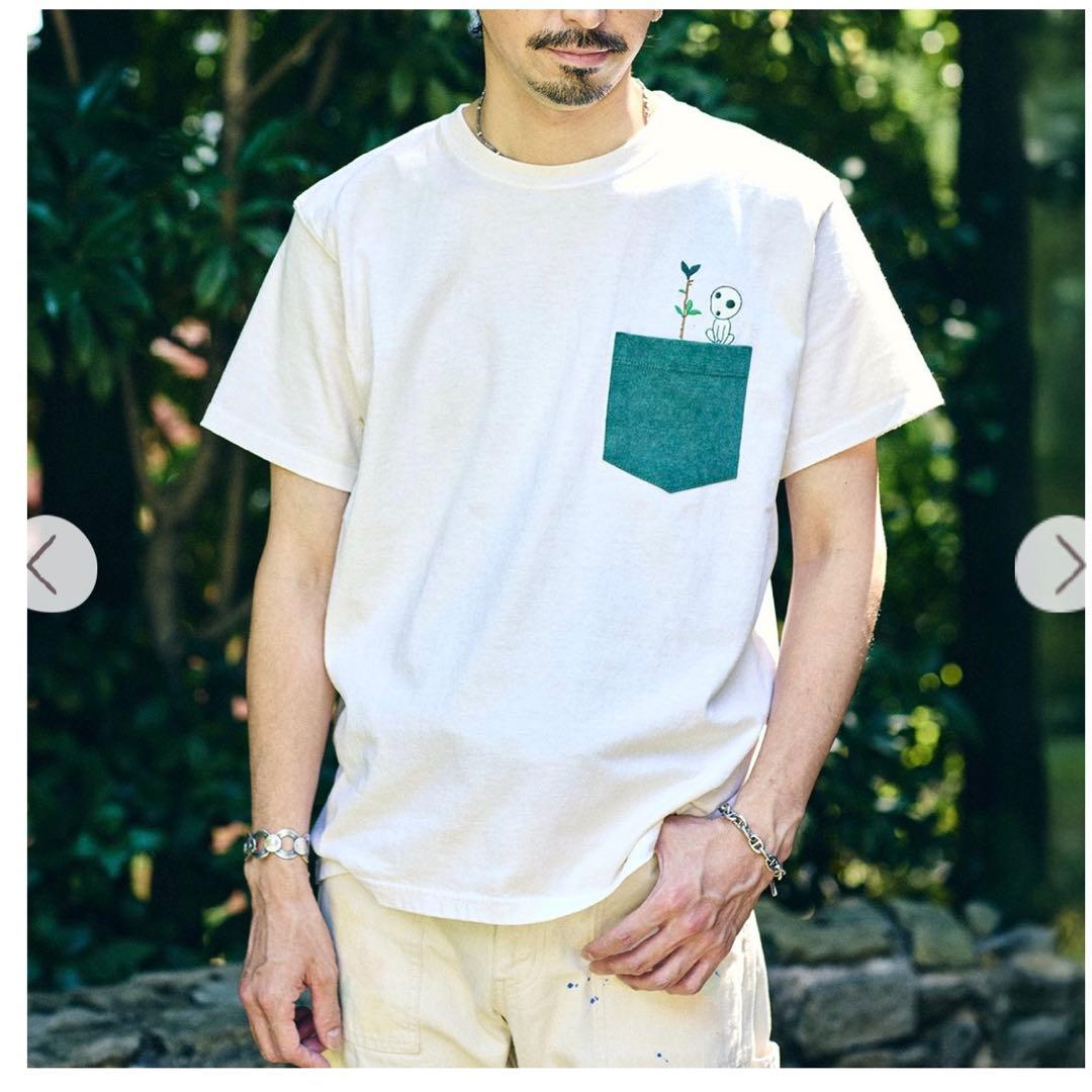 新品【GBL】もののけ姫 Good On コラボポケット刺繍Tシャツ コダマM
