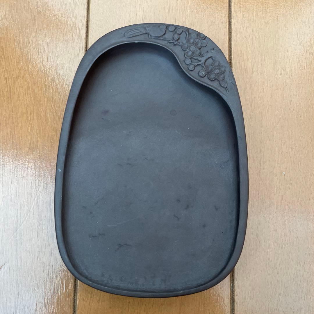 端渓硯　梅刻硯　すずり　宋坑　彫花硯　硯