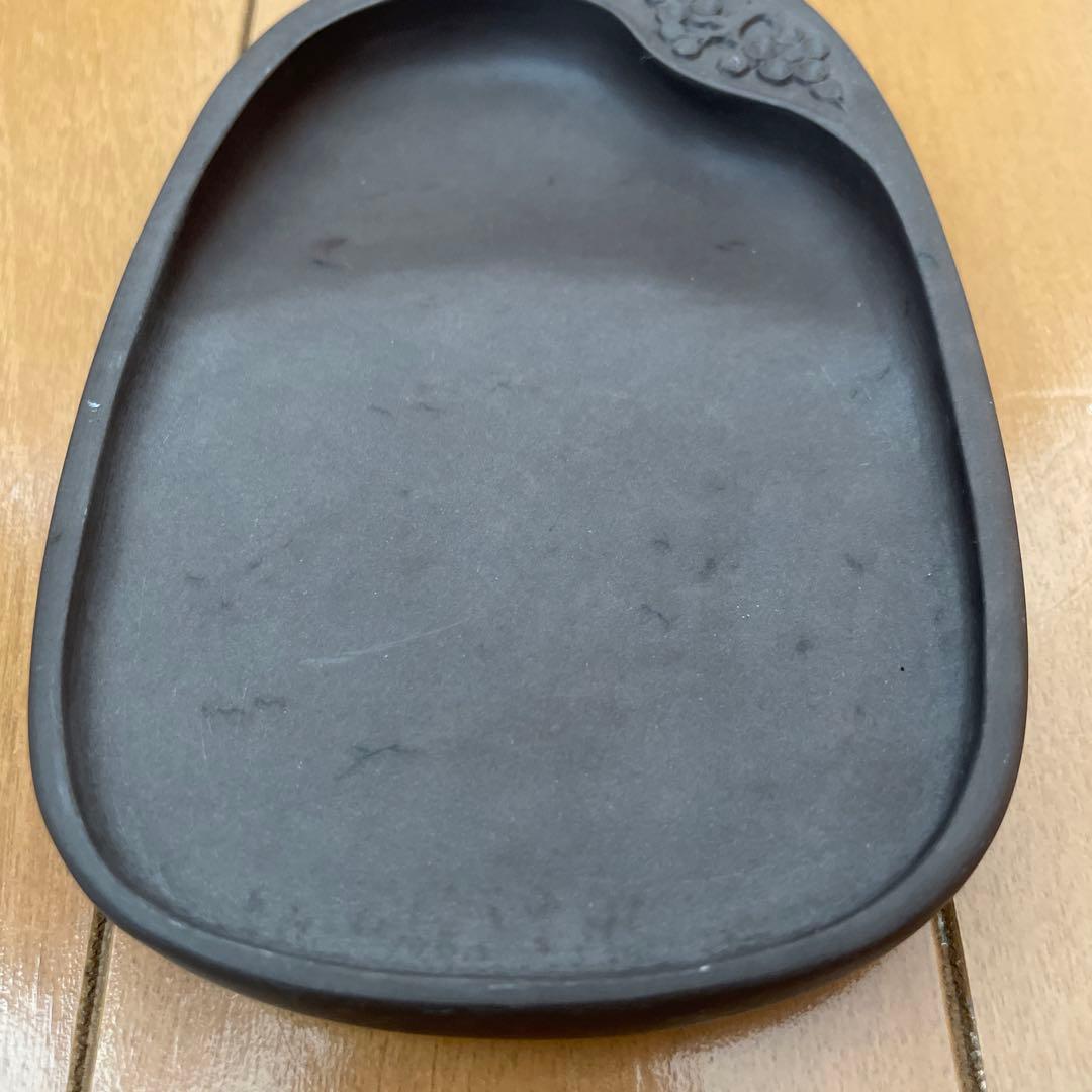 端渓硯　梅刻硯　すずり　宋坑　彫花硯　硯
