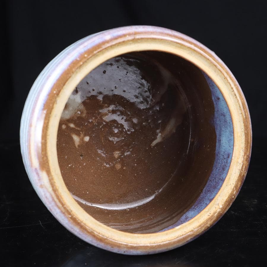 Y3107-2 茶道具 康起造 萩焼水指 共箱 替え蓋付　　　R.R.R