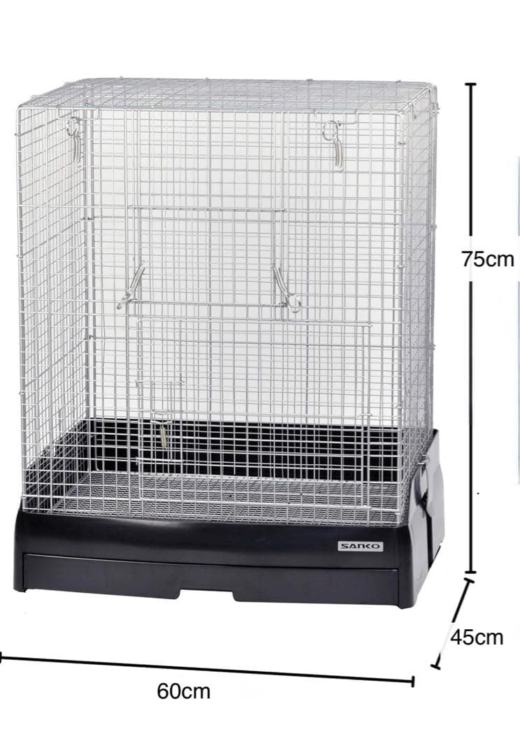 SANKO 60ハイメッシュ　小動物ケージ　回し車付、遊びパーツ2個付き