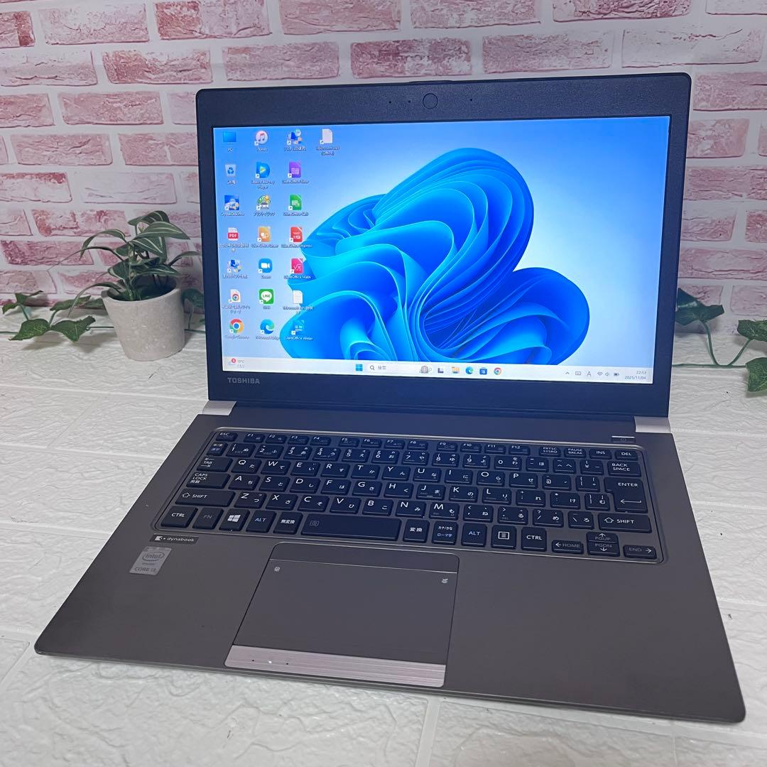 ★中古東芝 SSD新品128GB メモリ8GB★R63/P ノートPC90