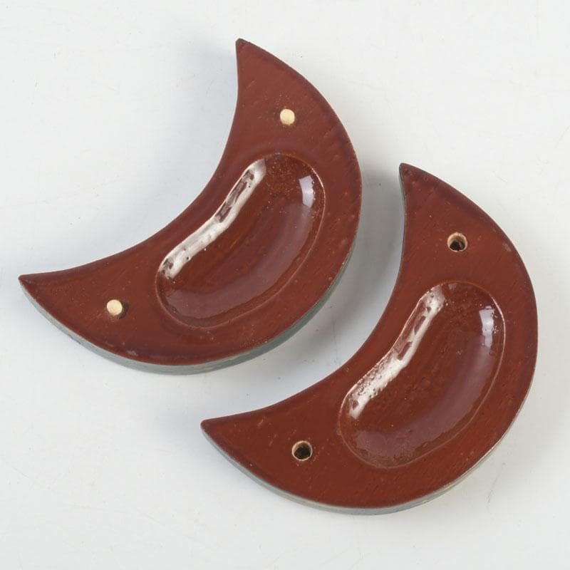 茶道具　高橋峯房作　松蒔絵　三日月型　香合　共箱　V　9498