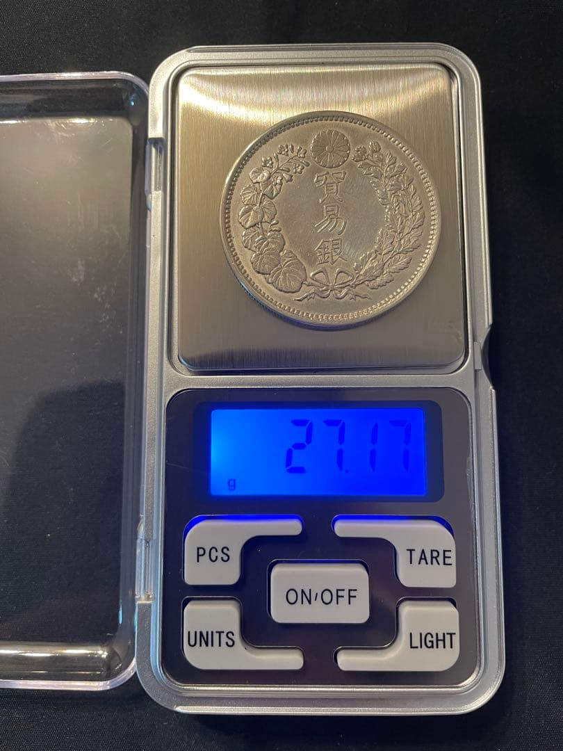 【極美品】貿易銀 明治9年 シークレットマーク有り 一圓銀貨 一円銀貨 大型銀貨