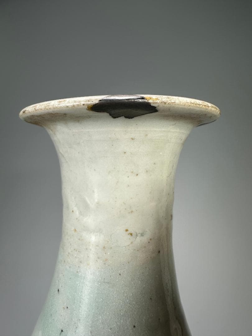 韓国美術　李朝時代　白磁　大徳利　大花瓶　堅手　時代　古物保証　朝鮮古陶磁