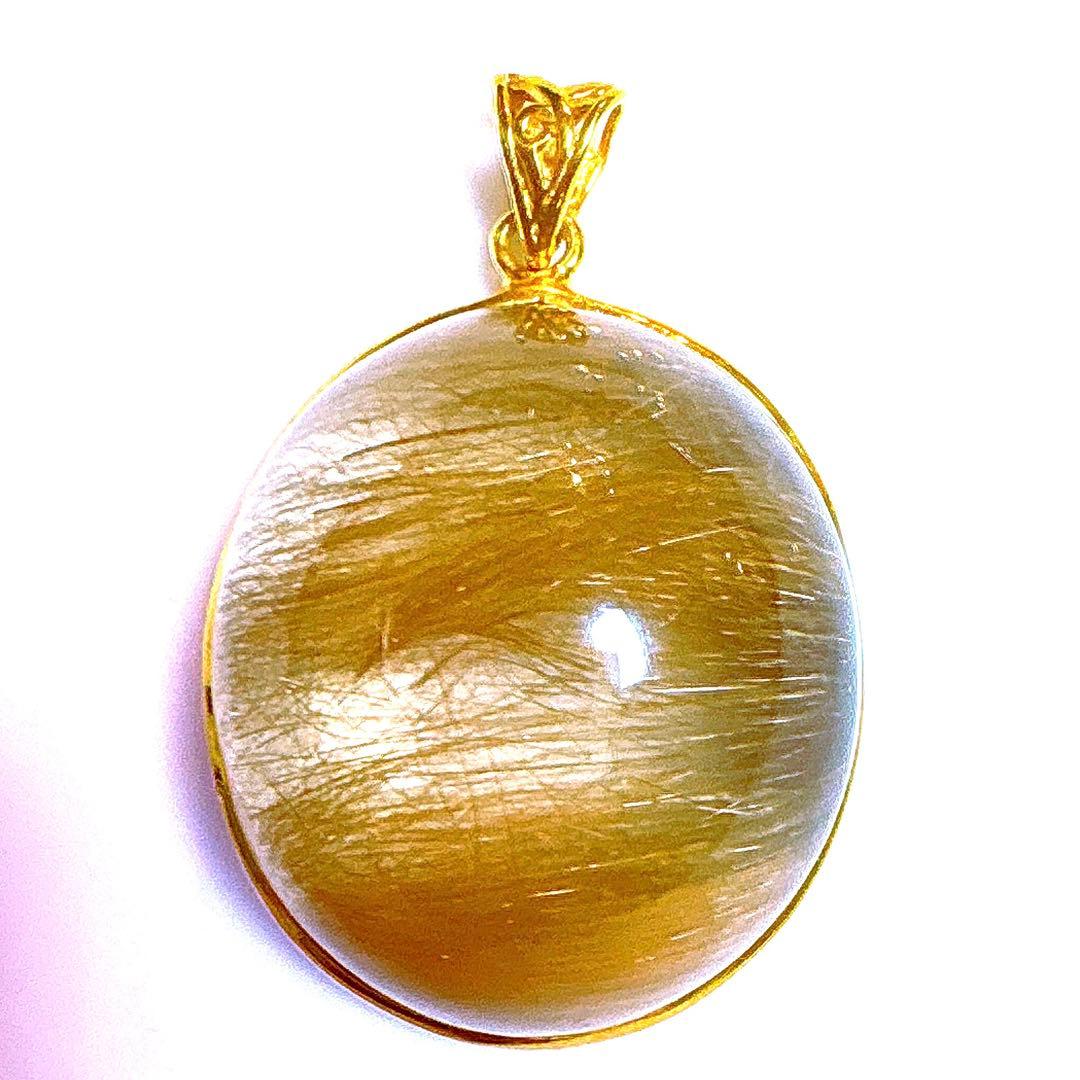 silver925 ゴールデンルチルクォーツ　ペンダントヘッド