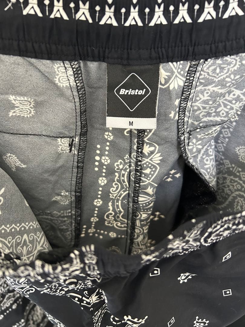 Bristol バンダナ柄パンツ ブラック/ホワイト