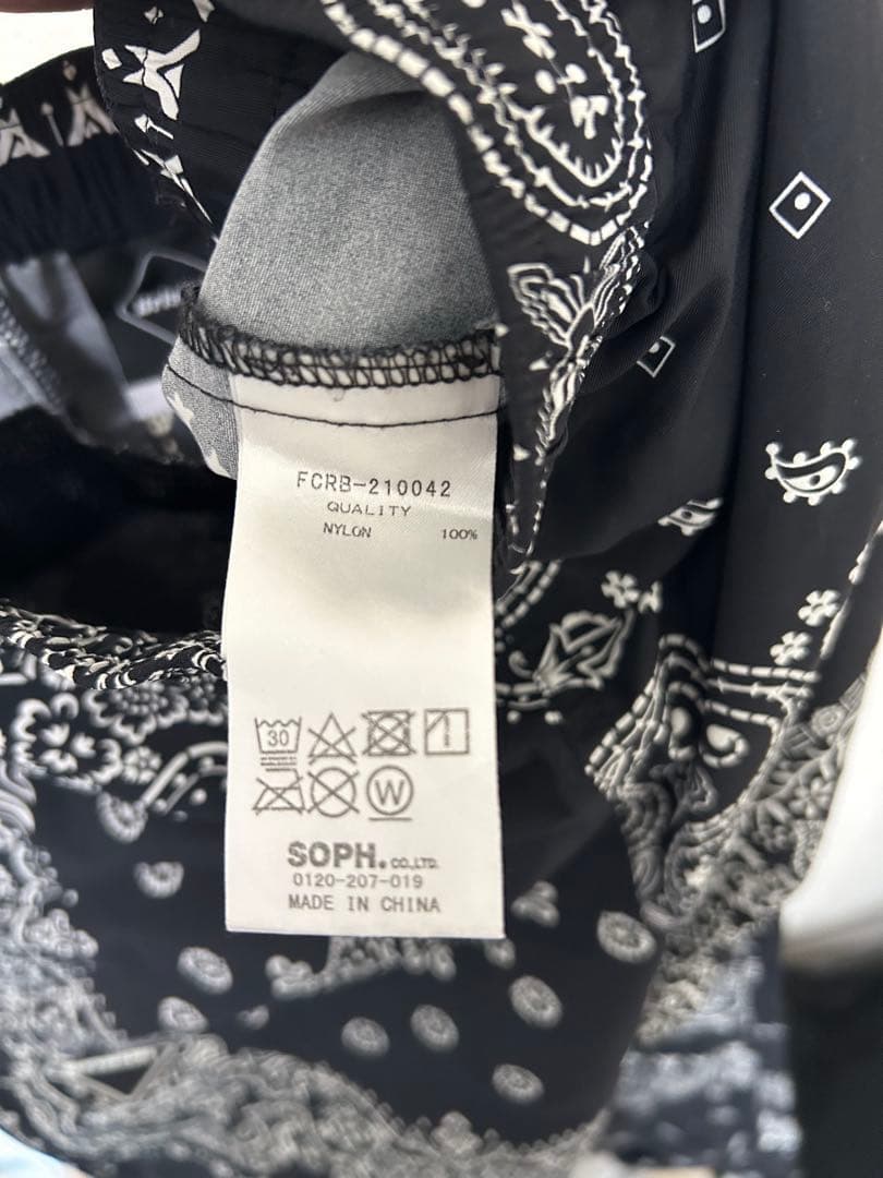 Bristol バンダナ柄パンツ ブラック/ホワイト