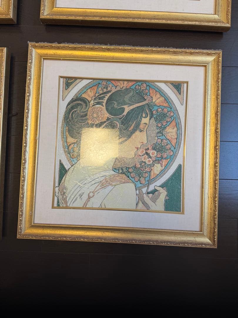 アールヌーボー 女性像 4点セット