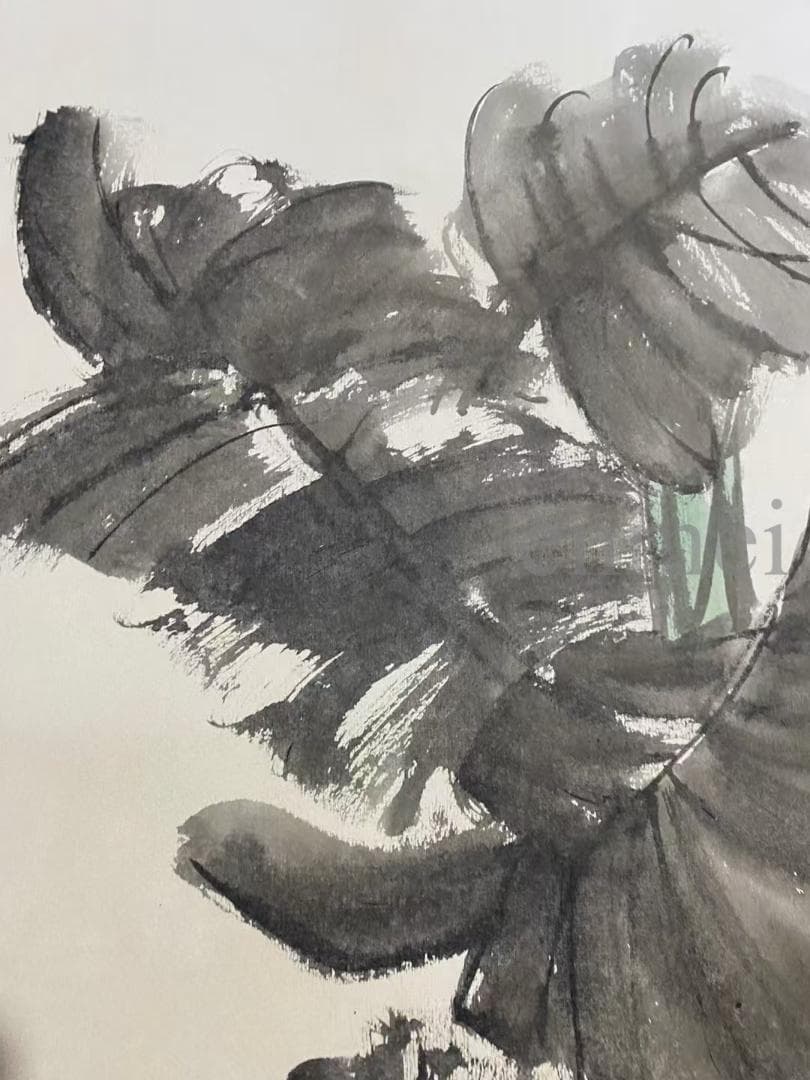 中国古美術・旧藏珍品・張大千款・人物水墨画・純手描き・四尺中堂畫・掛軸・書斎飾り