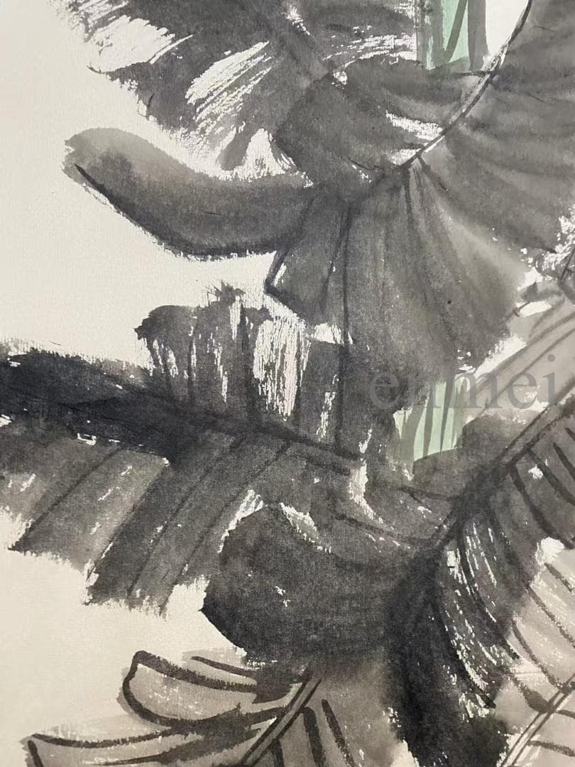 中国古美術・旧藏珍品・張大千款・人物水墨画・純手描き・四尺中堂畫・掛軸・書斎飾り