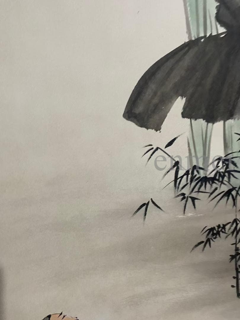 中国古美術・旧藏珍品・張大千款・人物水墨画・純手描き・四尺中堂畫・掛軸・書斎飾り