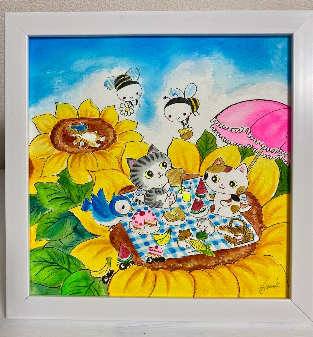 黒猫ミー絵画３点