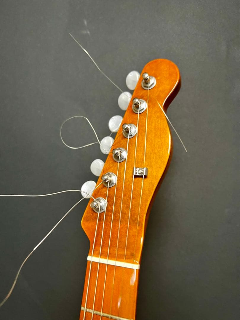 テレキャスタータイプ バインディング エレキギター ライトブルー