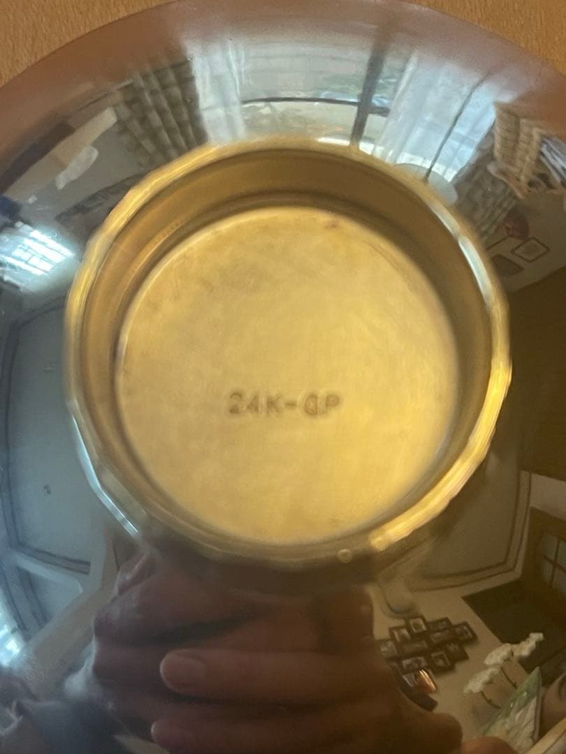 【レア 未使用品】国鉄24KGP刻印入り 金杯 酒器 化粧箱入り 桐箱入り