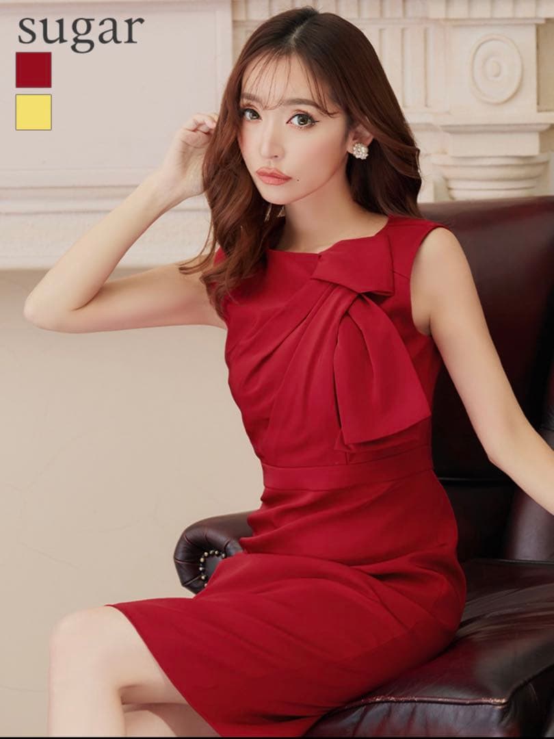 GINZA COUTURE 銀座クチュールドレス レッド ミディアム XSサイズ