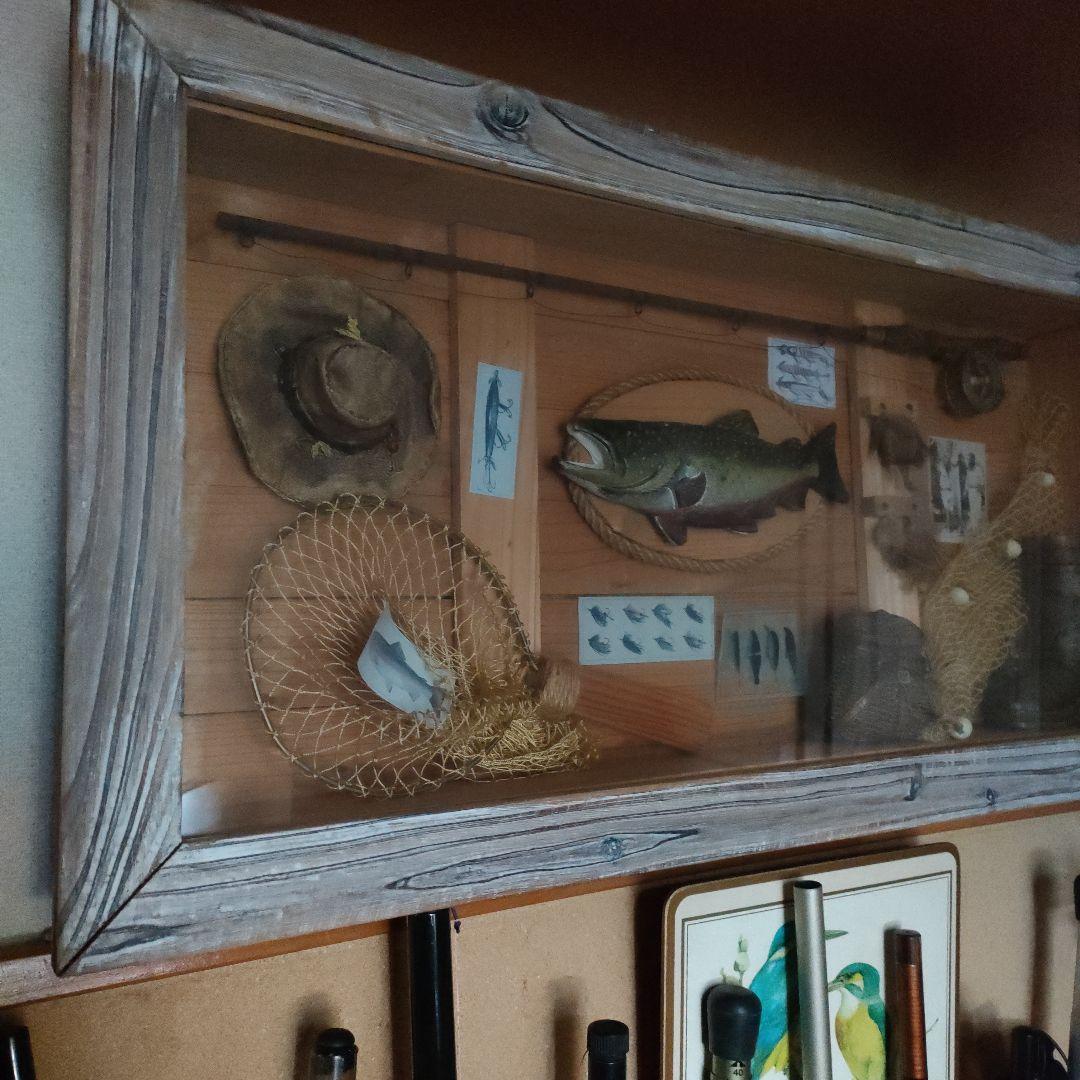 ☆インテリアフィッシング　木製額縁 オブジェ カントリー雑貨