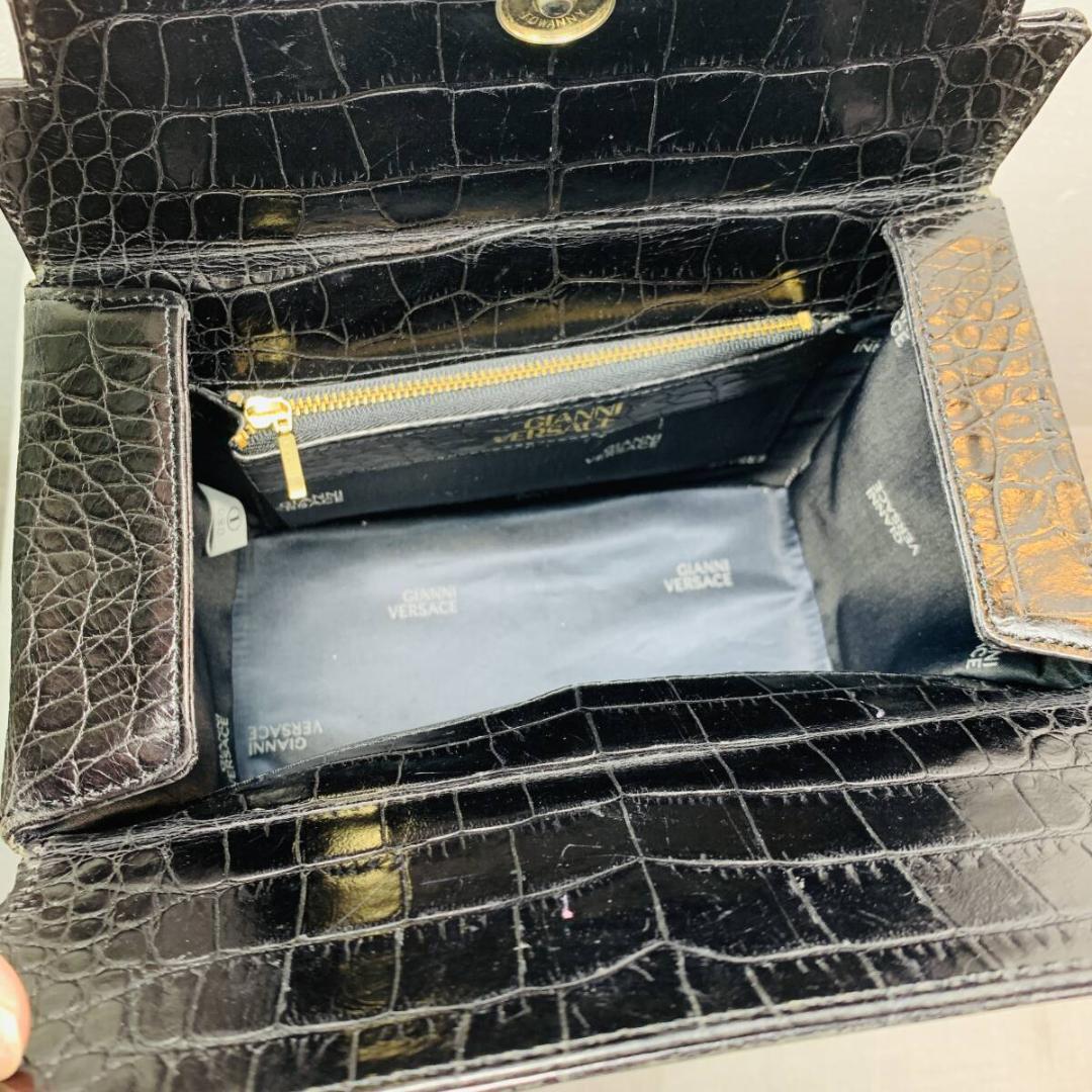 パ*ム様 ジャンニヴェルサーチ ハンドバッグ バニティバッグ サンバースト クロ