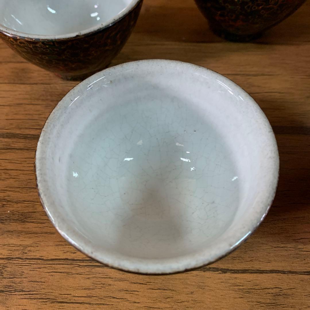 津軽塗　茶道具　唐塗　茶櫃　茶器　茶托　茶筒　セット