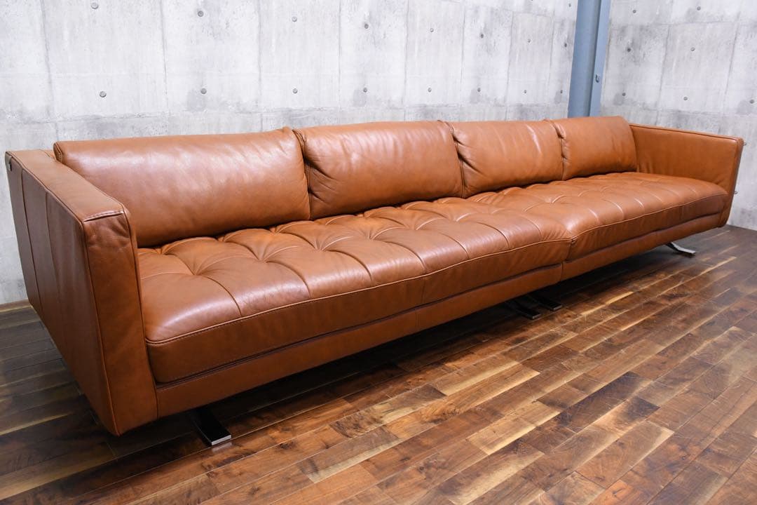 DIK135 ケルビンジョルマーニ 5-6人掛けソファ レザー/総本革張り