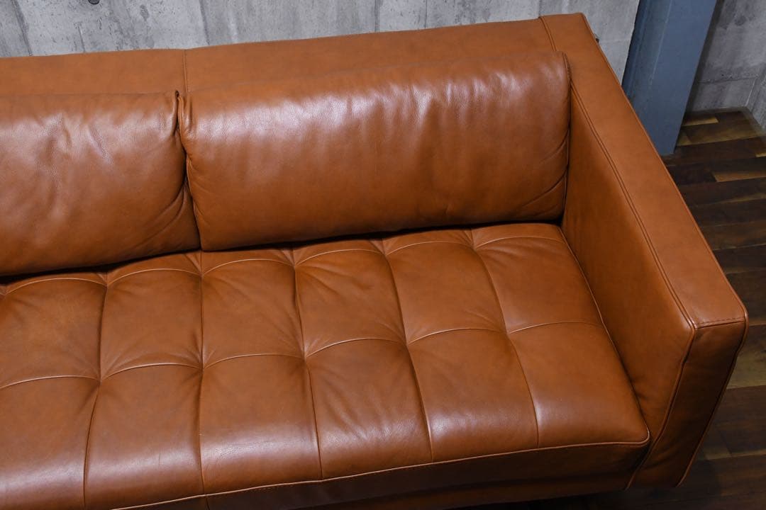 DIK135 ケルビンジョルマーニ 5-6人掛けソファ レザー/総本革張り