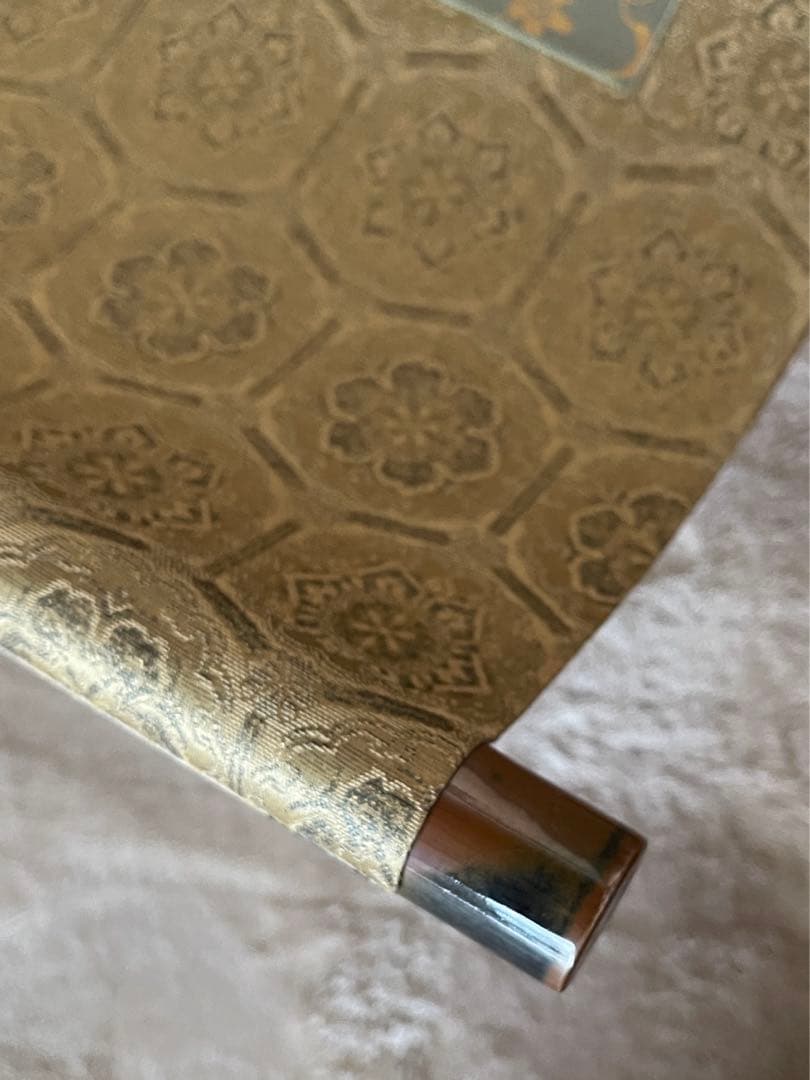 掛軸　南無阿弥陀仏　松山兼舟　六字名号　尺五立　共箱あり