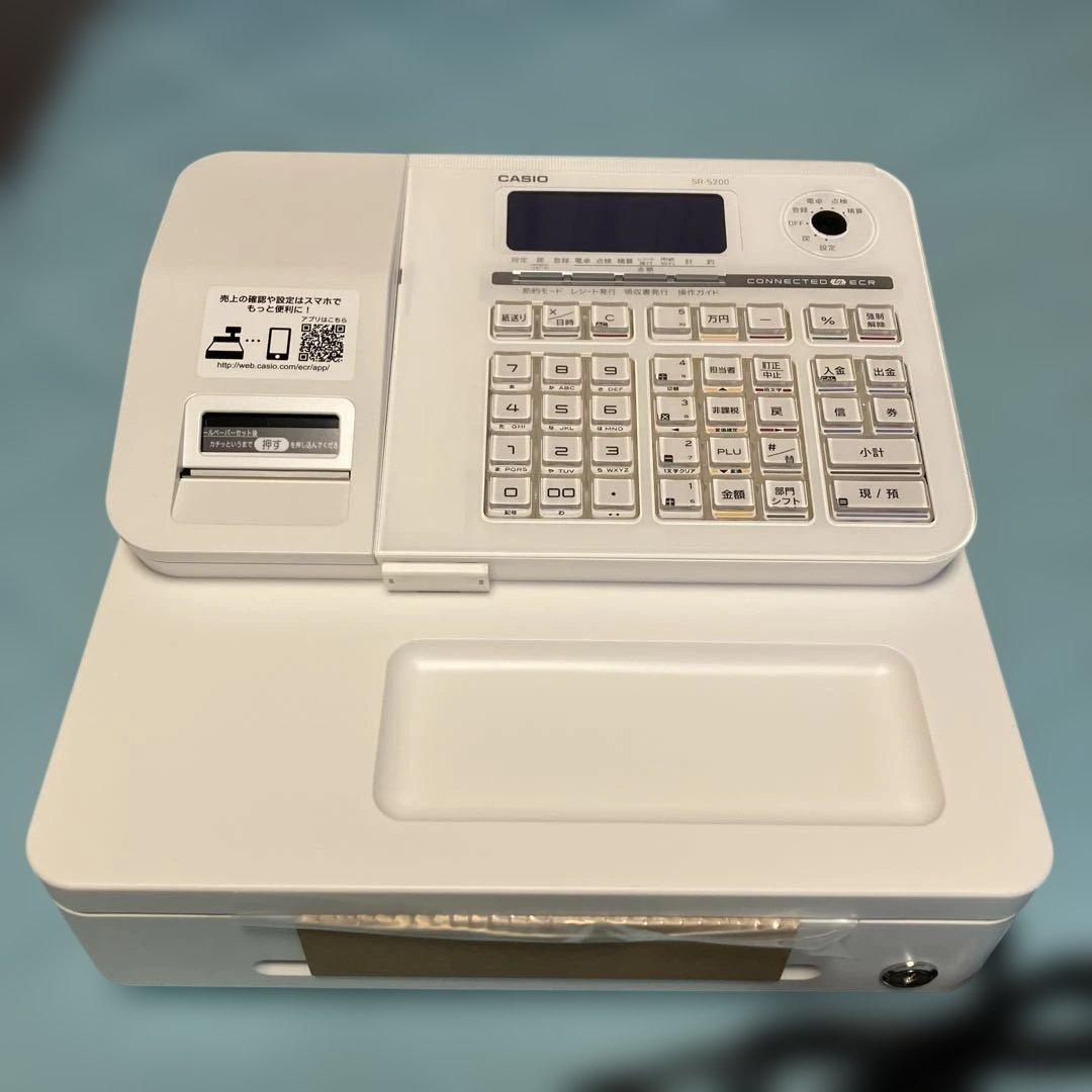 【未使用品】カシオ レジスター SR-S200 ホワイト Bluetooth対応