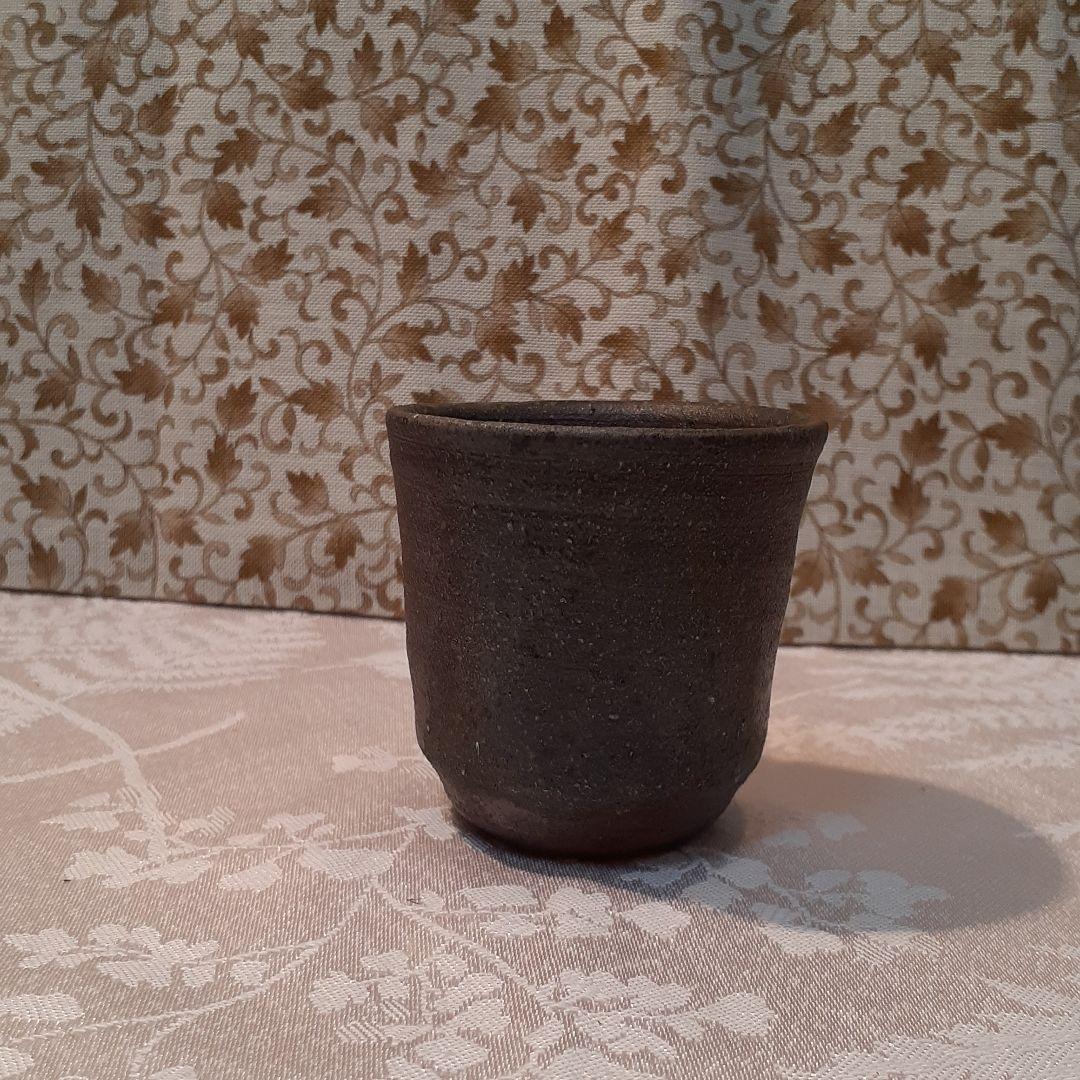 故、石田陶春　作　焼締めぐい呑み