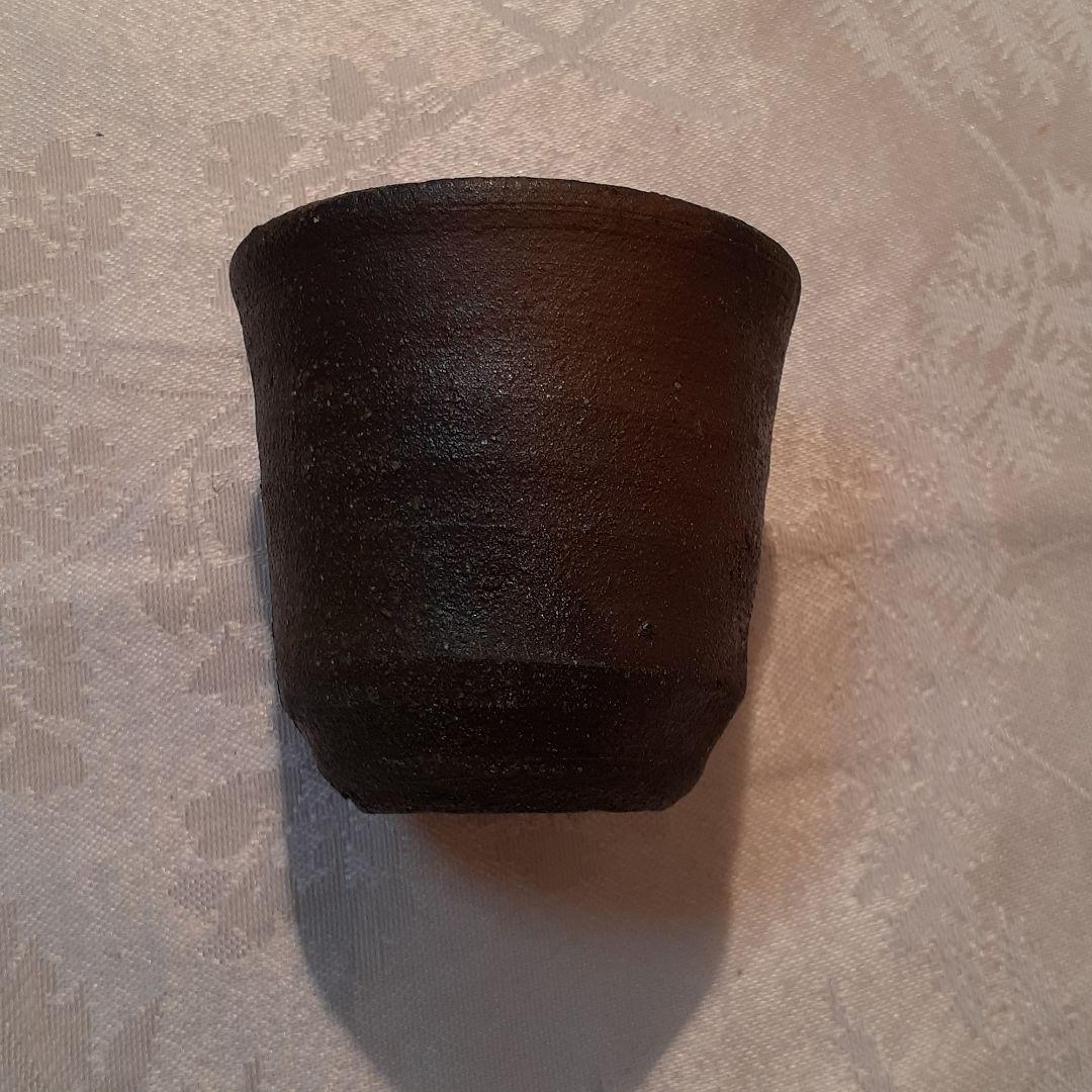 故、石田陶春　作　焼締めぐい呑み