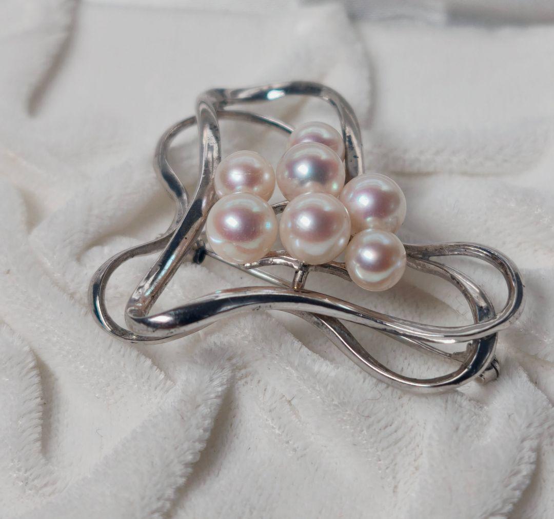 【美品 最高級!!】ミキモト ブローチ パール フォーマル 7珠 皇室御用達