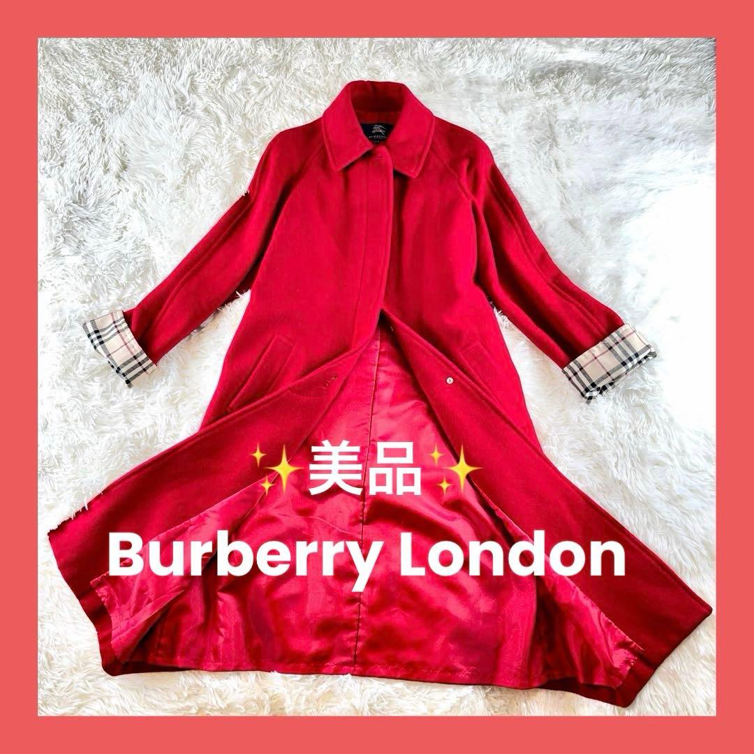✨美品✨L バーバリーロンドン アンゴラ ウール チェスターコート ノバチェック