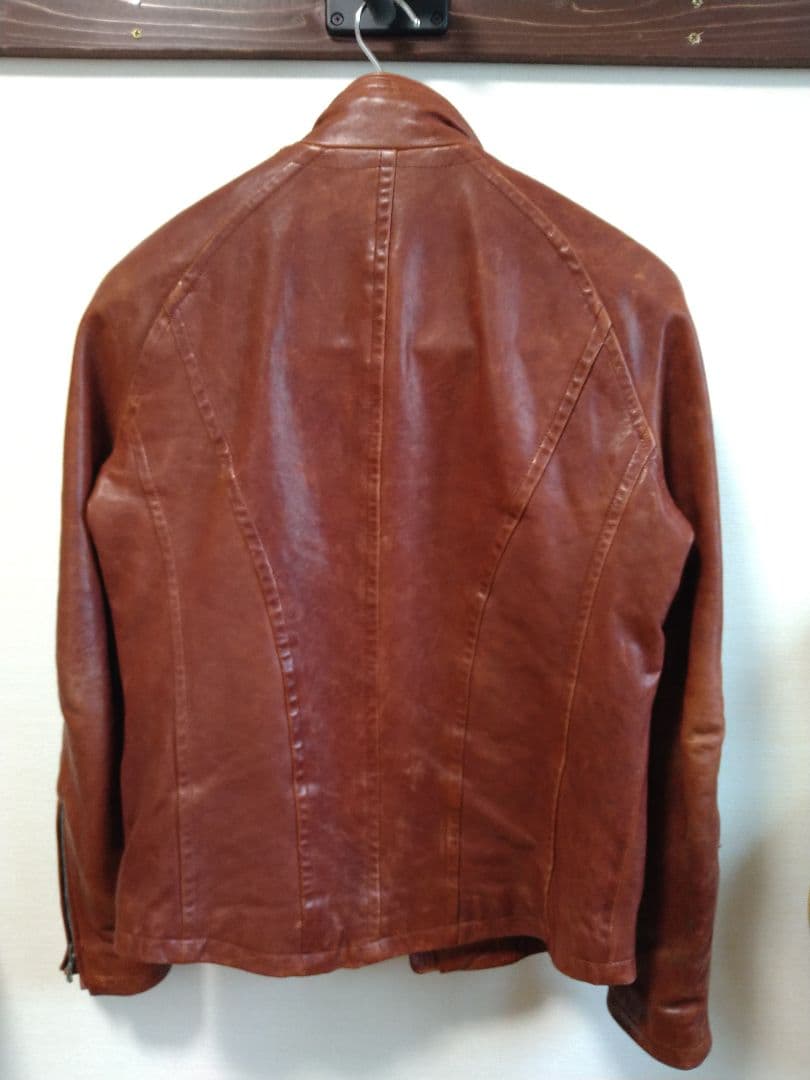 ジャックローズラブメゾン シングルライダースジャケット ホースハイド 馬革