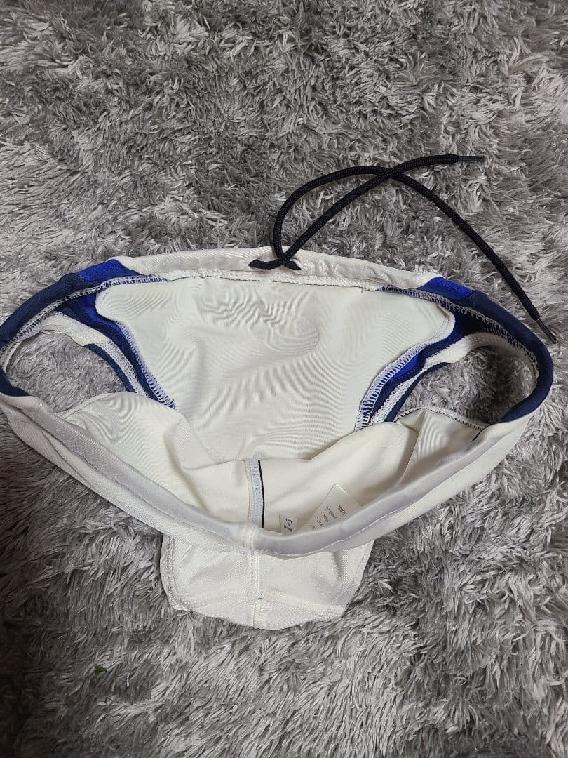 ASICS 競泳水着 ホワイト/ネイビー ハイドロCD