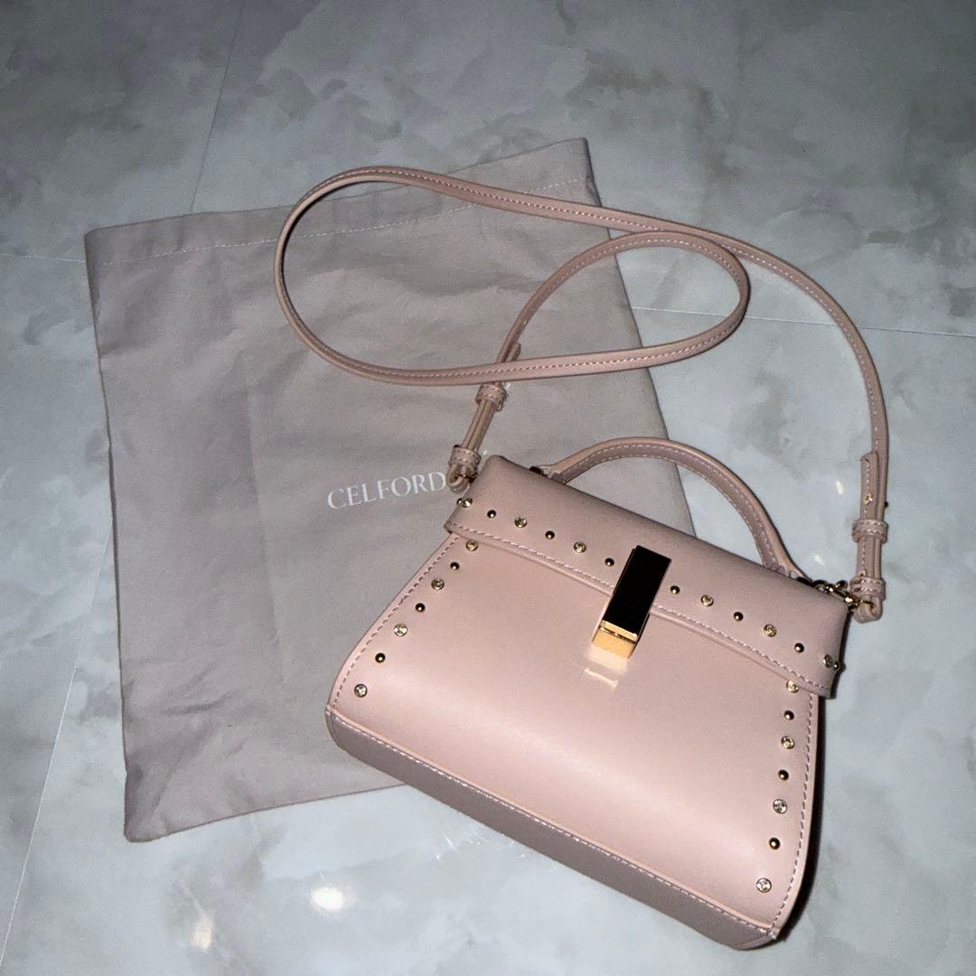 セルフォード リュタン ビジュースタッズポシェット S ピンク