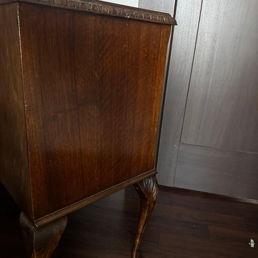 アンティーク　木製レコードラック　ミュージックキャビネット　ミッドセンチュリー