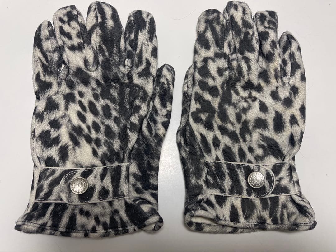 DELAY by win&sons 革手袋 ヒョウ柄