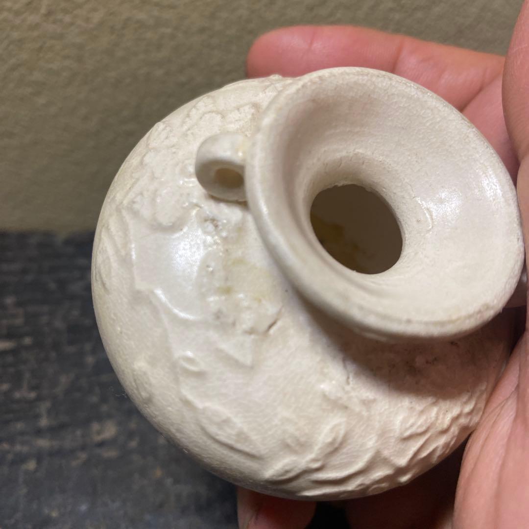 中国美術　古玩　白磁水滴