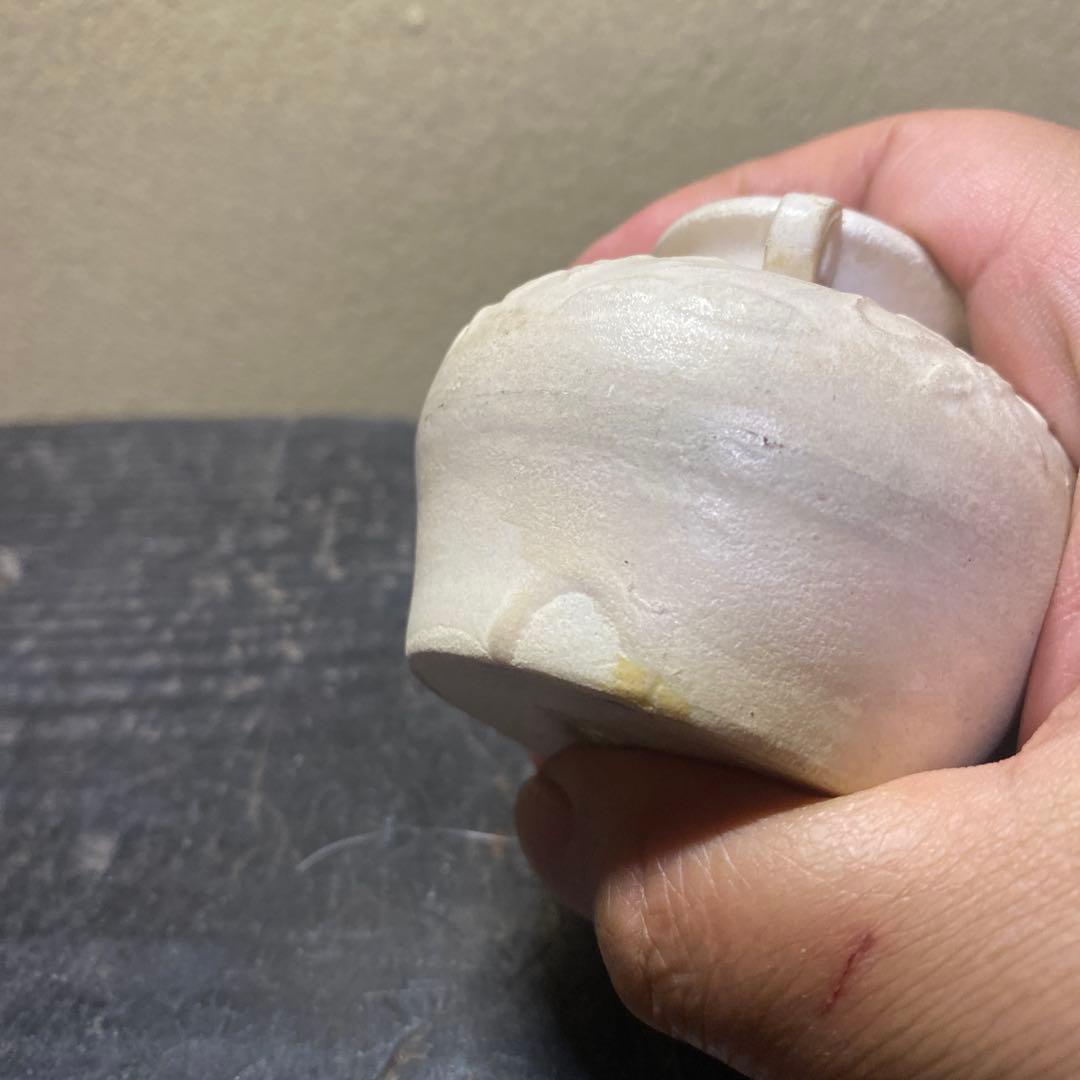 中国美術　古玩　白磁水滴