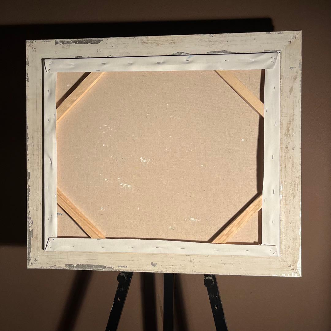 ★秀作★ 手書き油絵 ゴッホ ローヌ川の星月夜 肉筆絵画 額付き 油彩画