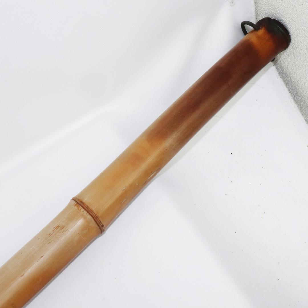 自在鉤 囲炉裏道具　煤竹 竹 コイ 古民家 アンティーク 鯉