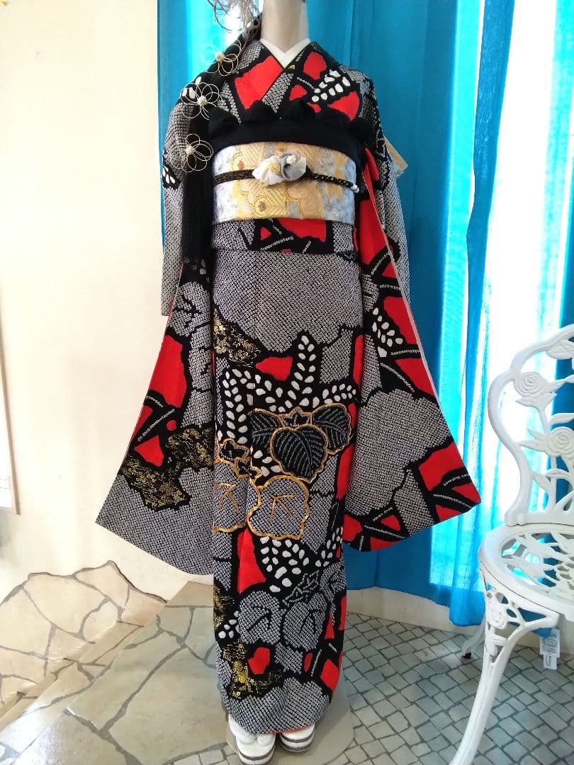 振袖フルセット、正絹総絞り、成人式、重ね衿、帯揚げ帯締め、本佐賀袋帯、襦袢