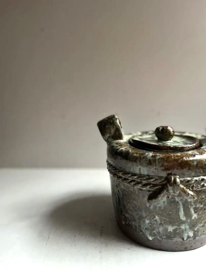 393 田中佐次郎 山瀬窯 斑唐津 水指 唐津焼 茶道 茶道具 未使用 希少