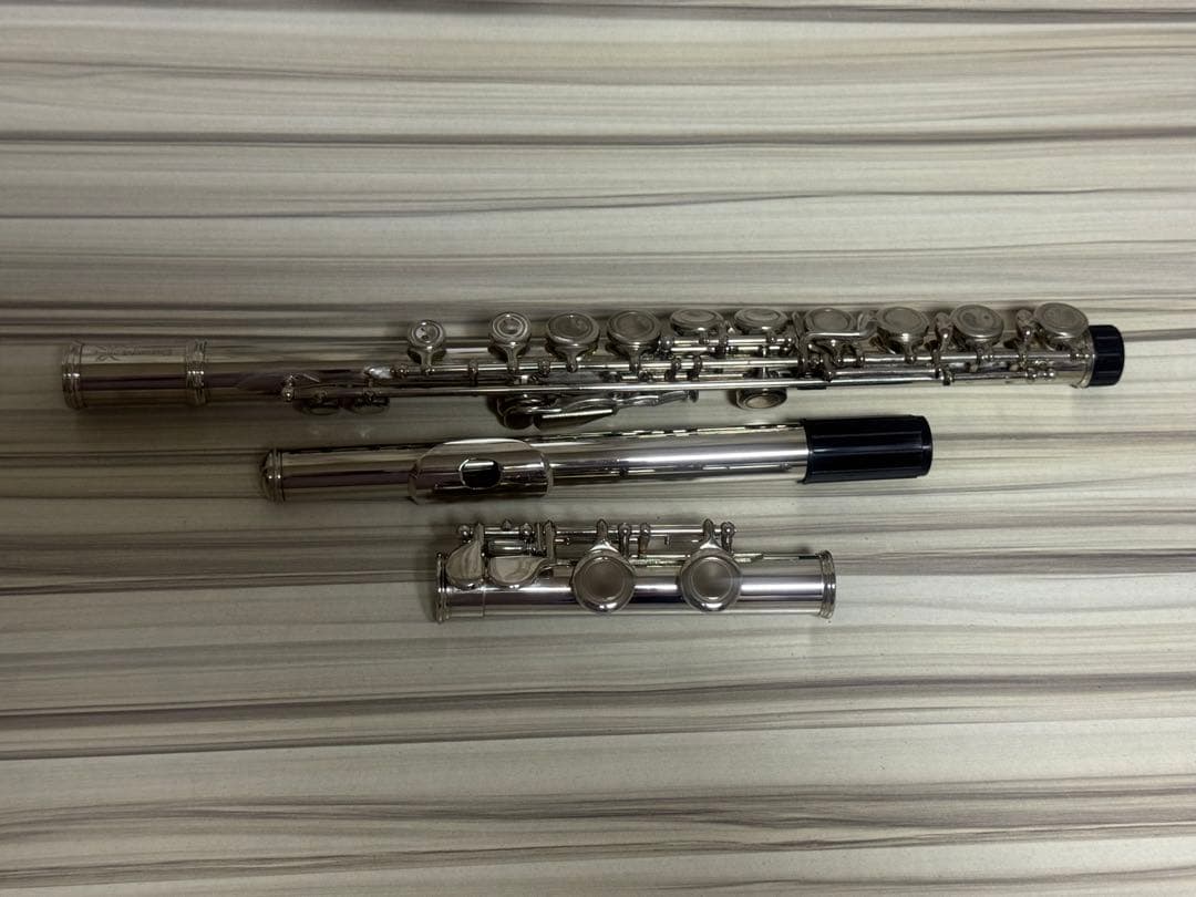 モ*読様 初心者向け ニッケルメッキ フルート C足部管 メタルポリッシュ付き