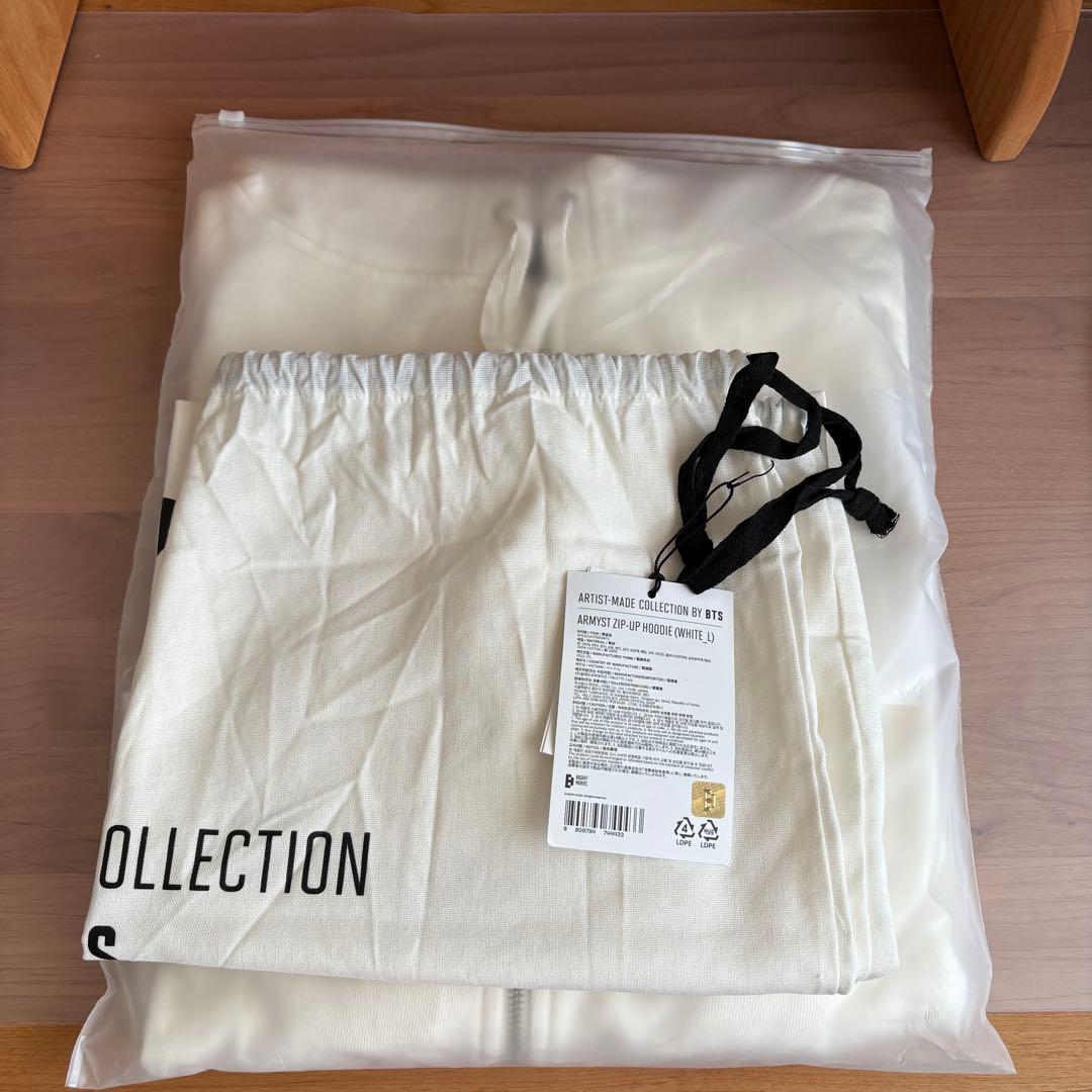 【未使用】BTS ジョングク　アーティストメイド　フーディー　L 白