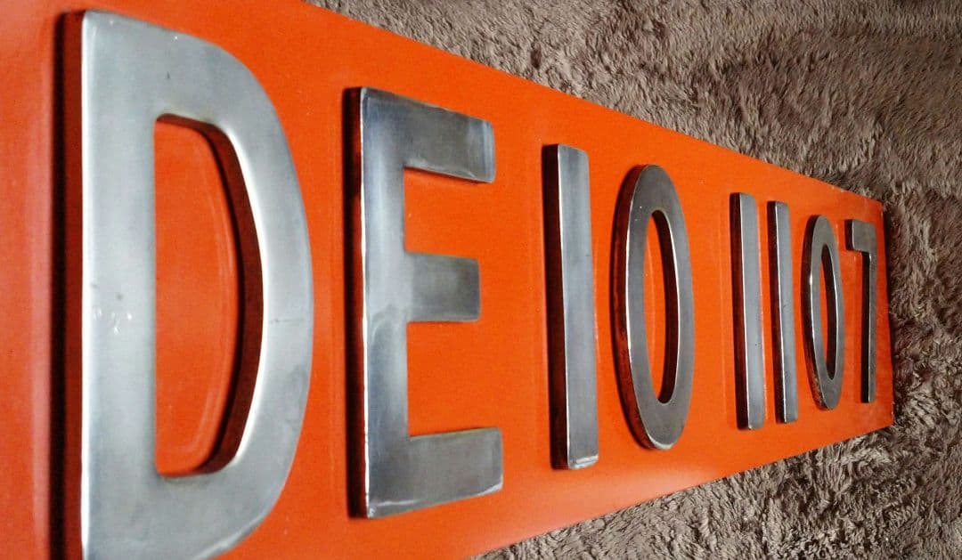 【鉄道部品】DE10 1107張替プレート