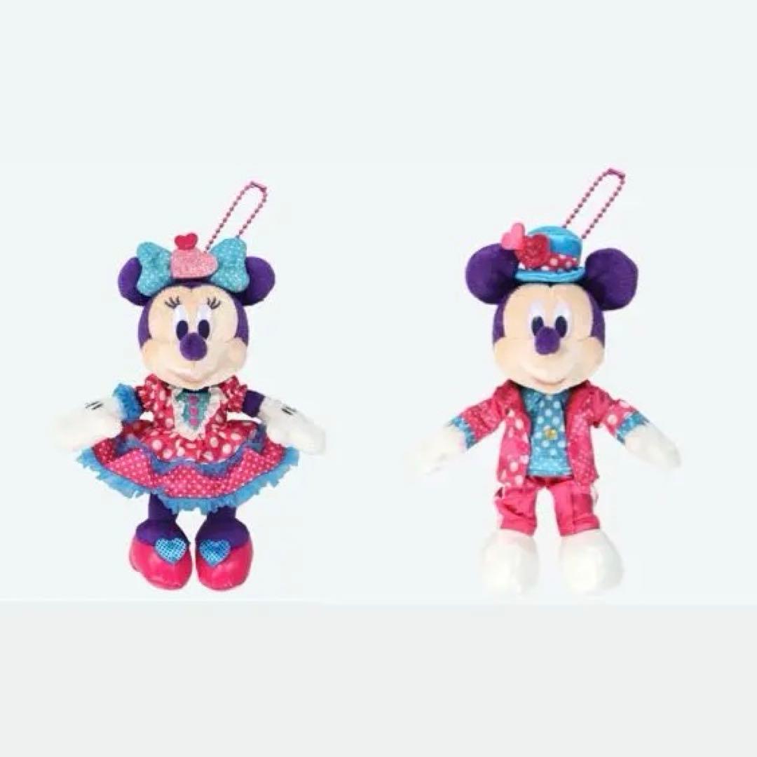 ミニー ミッキー ぬいぐるみバッジセット