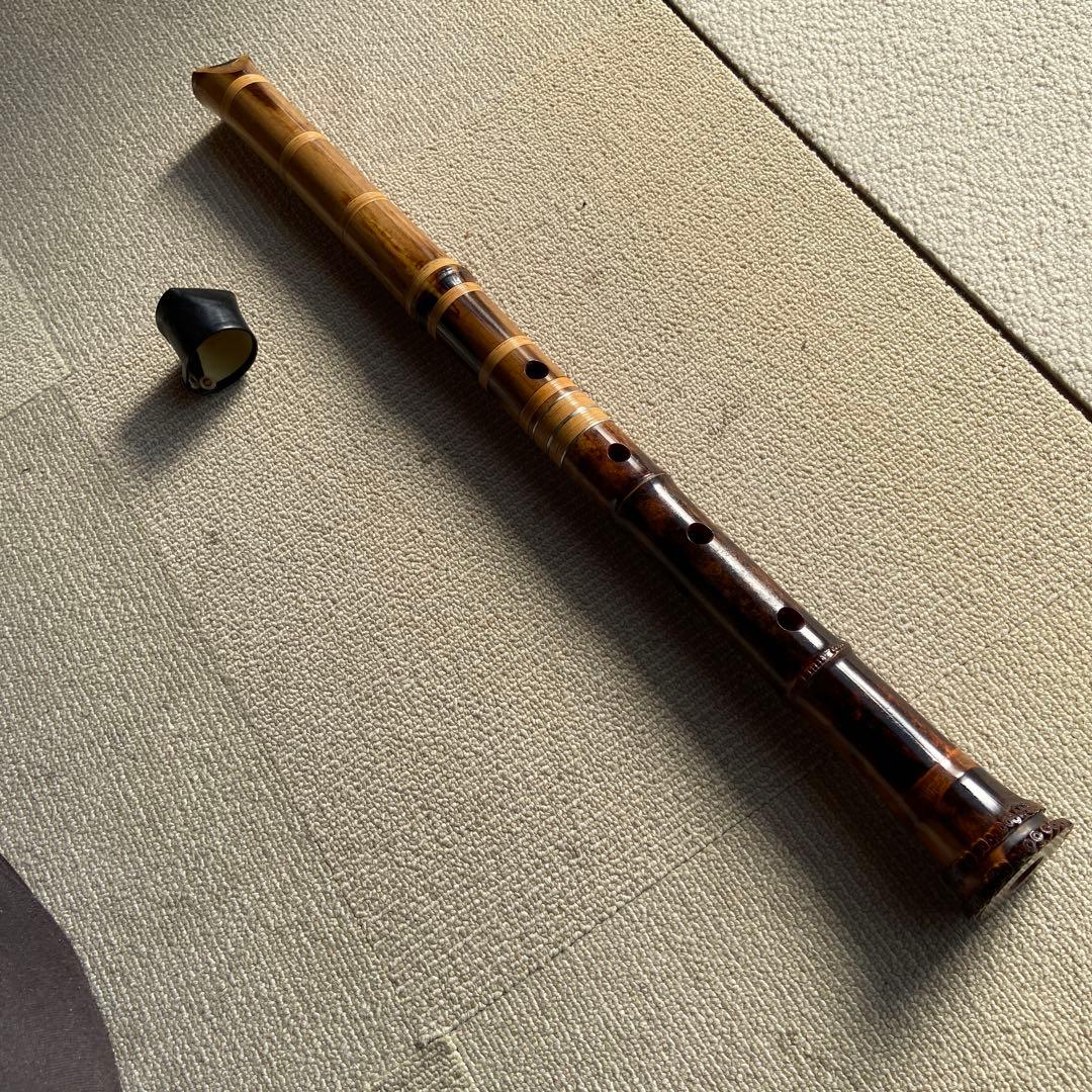 249⭐️尺八眞山銘　一尺九寸管　眞山銘三印